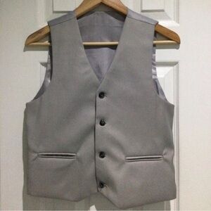 Mini World Light Gray V-Neck Formal Dress Vest